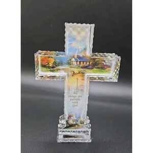 Bradford Exchange 2015 Thomas Kinkade Inspirations Of Hope Crystalline Cross